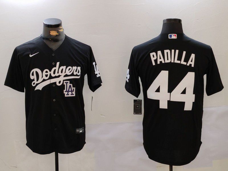 Men Los Angeles Dodgers #44 Padilla Black Game 2024 Nike MLB Jersey style 6